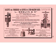 page publicitaire de la fonderie SEGUIN de Lyon"