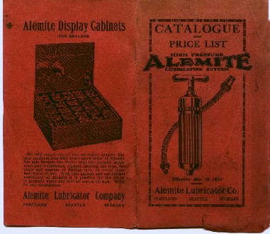 couverture du catalogue Alemite de 1922