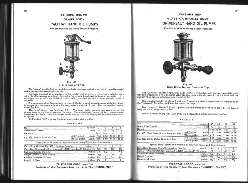 catalog oilers  lunkenheimer page 290 291